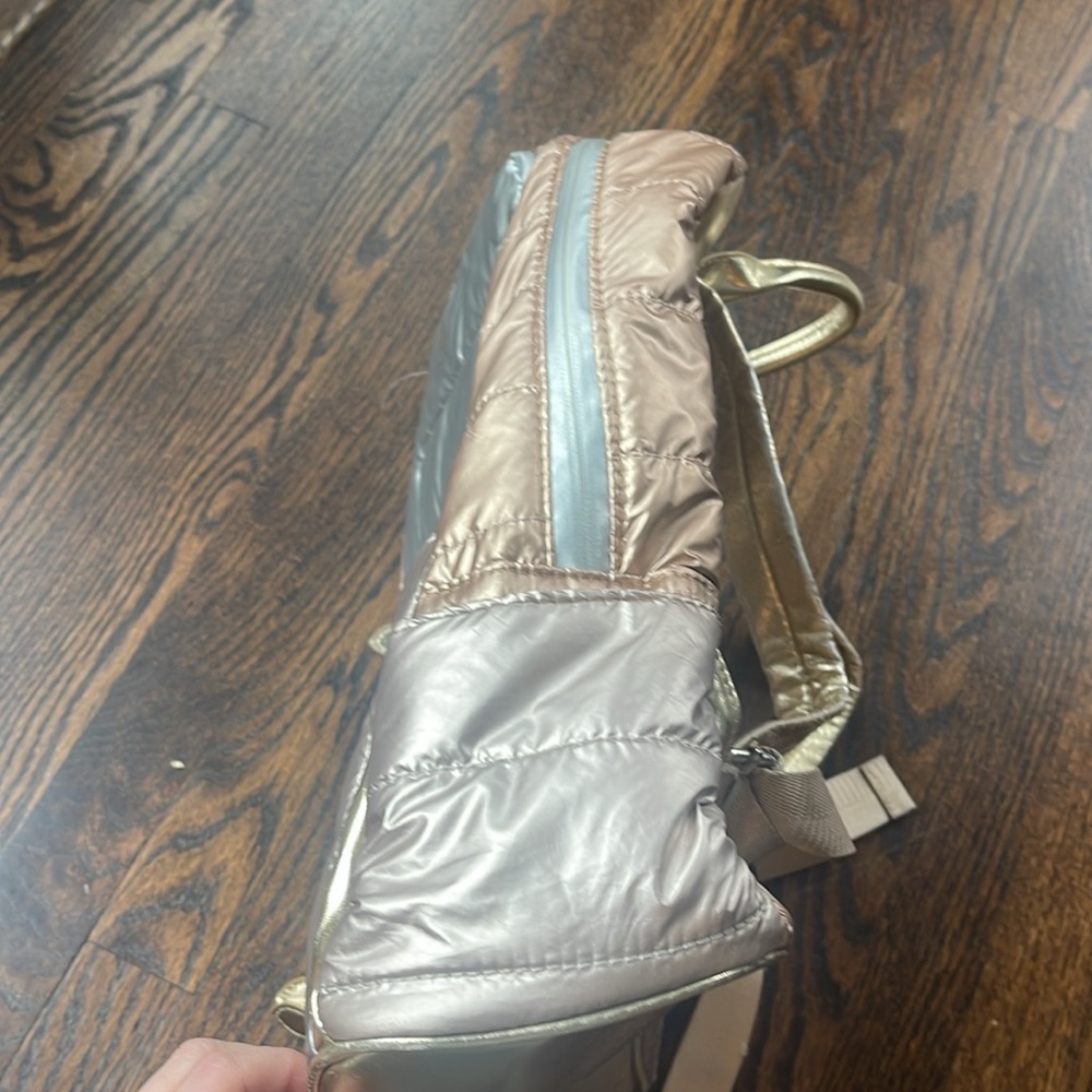 Puffer Backpack- Silver/Rose Gold Back pack. Bari Lynn brand - Picture 7 of 16